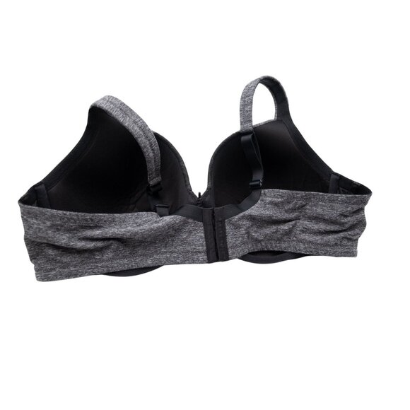 Lane Bryant Cacique T-Shirt Bra 46C Gray Lace Trim Lightly Lined Full Coverage - Picture 6 of 12